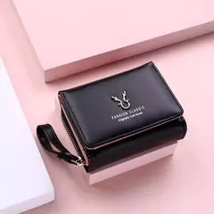 Cartera triple de moda clásica para mujer, almacenamiento de tarjetas y monedas, informal, para estudiantes, pequeña y grande capacidad - tienda en línea