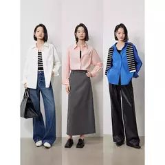 TOYOUTH-Blusa de manga larga para mujer, camisa bordada con cuello tipo Polo, ropa de trabajo informal para oficina, Otoño, 2024 - Eleganzie
