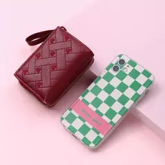 Imagen de Cartera bordada corta Love Zero para mujer, hebilla de cremallera, bolso de tarjeta de gran capacidad, moda versátil Simple