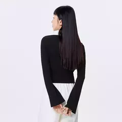 Semir-Camiseta de manga larga para mujer, camisa de fondo cómoda, ajustada, se puede usar fuera