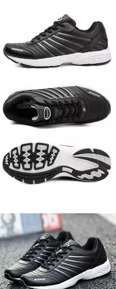 BONA 2023 nuevos diseñadores calzado atlético cómodo para hombre zapatos deportivos antideslizantes y transpirables para exteriores zapatillas ligeras para hombre on internet