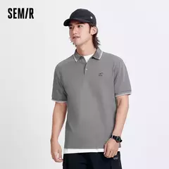 Image of Semir-Polo para hombre, novedad de verano 2024, camiseta de manga corta, Top para ir al trabajo de negocios con sensación fresca