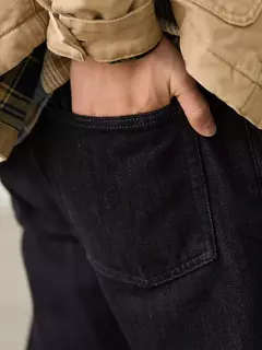SIMWOOD 2025 primavera nuevo suelto Relax 14,2 oz tela Jeans hombres de talla grande pantalones vaqueros cálidos - buy online