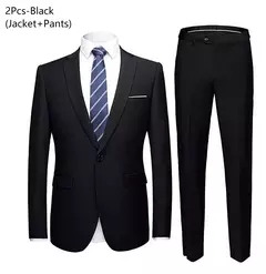 Traje elegante para hombre para boda, 3 piezas, 2 conjuntos, chaquetas, chaleco, pantalones, Blazers, abrigos formales de negocios para novio, disfraz 2025 - comprar en línea