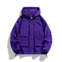 Chaqueta con capucha para hombre, cortavientos de moda juvenil, abrigo deportivo para exteriores, ropa para senderismo y Camping, novedad on internet