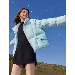 TOYOUTH-abrigo de plumón para mujer, chaqueta informal con cremallera y cuello levantado, plumón de pato blanco 20224, otoño e invierno, 90% - comprar en línea