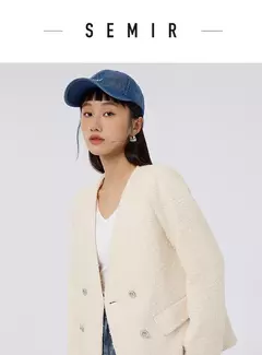 Semir-chaqueta con cuello en V para mujer, abrigo elegante con fragancia pequeña, moda para viajar, primavera 2023 en internet
