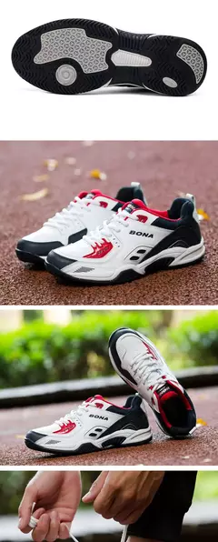 BONA, nuevo estilo Popular, zapatillas de tenis para hombre, zapatillas para correr al aire libre, zapatillas deportivas con cordones para hombre, cómodas, ligeras y suaves - comprar en línea
