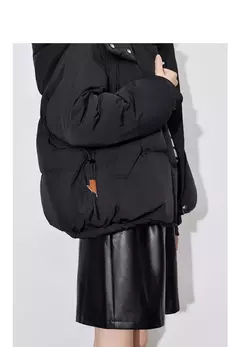 TOYOUTH-Chaqueta de plumón de pato blanco para mujer, chaqueta ligera con capucha y cuello levantado, novedad de invierno, 2024, 90% - Eleganzie