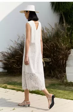 AMII-Vestidos minimalistas para mujer, ropa elegante y romántica de encaje, sin mangas, línea A, 2023 en internet