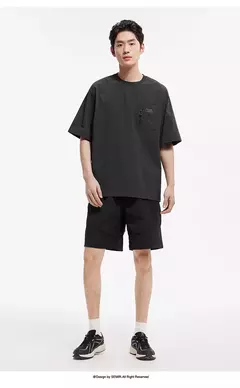 Semir-pantalones cortos informales con paneles para hombre, novedad de verano, cintura elástica, corte holgado, estilo al aire libre, 2025 - tienda en línea