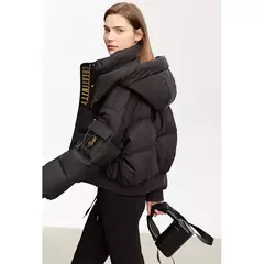 AMII-Chaqueta de plumón minimalista para mujer, Abrigo acolchado con tapa extraíble, grueso y cálido, ropa de moda para invierno, 2024, novedad de 12344192