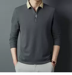 Camisa polo para hombre, novedad de verano, polo de manga larga de alta calidad para hombre, polo informal de negocios a rayas de algodón para hombre, talla M-4XL 302 on internet