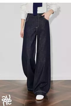 TOYOUTH mujeres Denim Jeans 2025 primavera nueva cintura alta lavada recta pierna ancha Slim Fit pantalones largos en internet