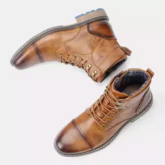Talla 7-13 Botines para hombre Botas de cuero para hombre Bota de marca para hombre # AL605 - online store
