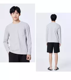 Semir-ropa interior de algodón suave para hombre, cómoda, se puede usar sola, bolsillos íntimos de moda, capa Base informal delgada - Eleganzie