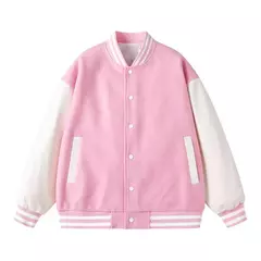 Chaqueta Bomber hombres mujeres flocado Hip Hop suelta Casual Patchwork abrigo Unisex bordado High Street Varsity béisbol prendas de vestir - online store