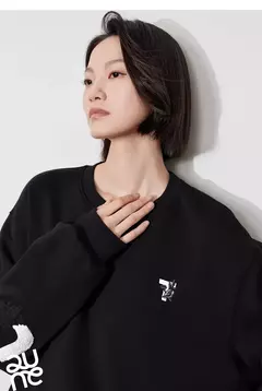 TOYOUTH sudadera de felpa para mujer 2024 Otoño Invierno manga larga cuello redondo bordado Casual pulóver sudaderas con capucha sudadera 3 colores en internet
