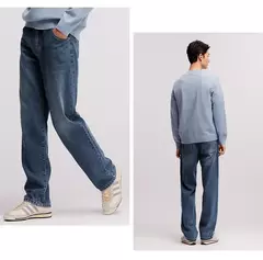 Semir-pantalones vaqueros holgados de pierna recta para hombre, pantalón Retro desgastado, a la moda, novedad de invierno, 2024 - Eleganzie