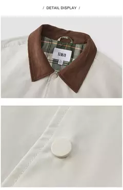 Chaqueta Semir para hombre, ropa de trabajo con solapa de pana de retales, prendas de vestir exteriores, Top Vintage de moda, primavera 2025 - buy online