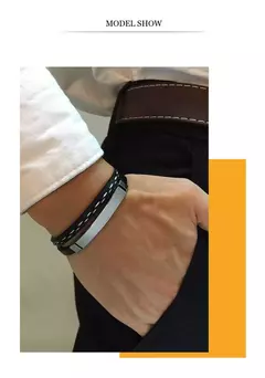 Pulsera de Cuero Multicapa con Grabado Personalizado - comprar en línea