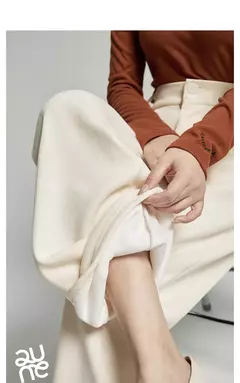TOYOUTH-pantalones informales gruesos para mujer, pantalón largo de felpa de cintura alta, recto, pierna ancha, para oficina, invierno, 2024 - comprar en línea