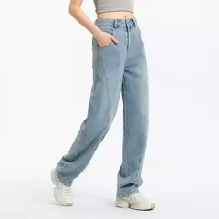 Imagen de Semir Jeans Mujer dobladillo curvo suelto hasta el suelo 2025 nuevo verano sensación fresca pantalones cónicos moda para looks callejeros