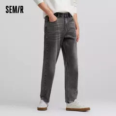 Semir Jeans hombres 2025 primavera nuevos pantalones largos Vintage pantalones rectos sueltos Simple relajado - buy online