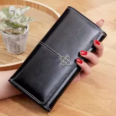 Cartera de piel para mujer Carteras largas de lujo para mujer, monederos a la moda, bolsas para dinero, bolsos 2022, tarjetero para mujer en internet