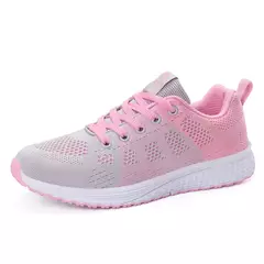 Zapatillas transpirables para correr para mujer, zapatillas deportivas ligeras antideslizantes para mujer, zapatillas suaves para exteriores con cordones, tenis de moda on internet
