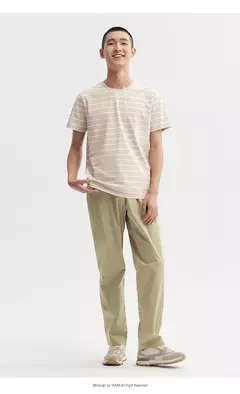 Image of Semir-Camiseta de manga corta para hombre, Top clásico a rayas, camiseta ajustada, novedad de verano 2024