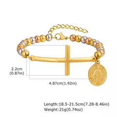 Pulsera de San Benito con Cruz – Protección y Fe en Acero Inoxidable en internet