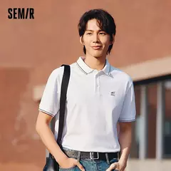 Semir-Polo para hombre, novedad de verano 2024, camiseta de manga corta, Top para ir al trabajo de negocios con sensación fresca