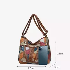 Bolso cruzado Vintage elegante para mujer, bolso de moda, bolso de hombro con múltiples bolsillos, bolso cruzado Retro que combina con todo para uso diario en internet