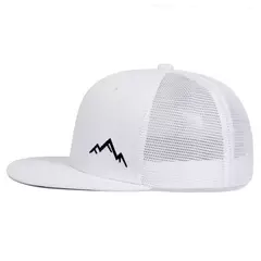 Sombreros de red de hip-hop con bordado de montaña Unisex, gorras de béisbol informales ajustables para exteriores, sombrero protector solar para primavera y verano en internet