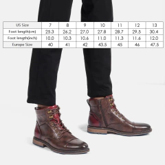 Botas talla 7-13 para hombre, marca 2024, botas cómodas de moda de cuero # AL603C4 - buy online