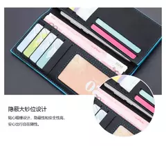 Cartera larga y delgada con múltiples ranuras para tarjetas para hombre, billetera de lujo de diseñador con bolsa de monedas - Eleganzie