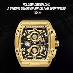 Marca de moda NAVIFORCE, relojes de cuarzo con diseño dorado para hombre, reloj de pulsera informal para hombre, reloj multifunción de PU resistente al agua de gran diámetro - Eleganzie