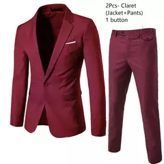 Trajes de hombre, 3 piezas, elegantes, 2 conjuntos de Blazers, chaquetas de boda, chaleco, pantalones, abrigos formales clásicos de lujo 2025, trajes coreanos - Eleganzie