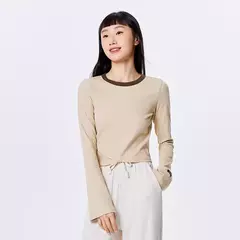 Semir-Camiseta de manga larga para mujer, camisa de fondo cómoda, ajustada, se puede usar fuera - Eleganzie