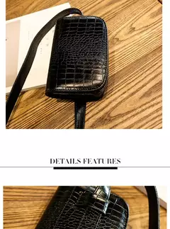 Riñonera de moda para mujer, Bolso pequeño de cuero PU con patrón de cocodrilo multifuncional, bolso cruzado diagonal deportivo informal - comprar en línea