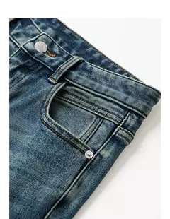 TOYOUTH-pantalones vaqueros de lana para mujer, pantalón Retro, de cintura media, ajustado, grueso, cálido, para invierno, 2024 en internet