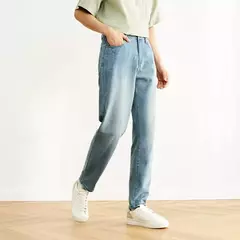 Semir Jeans hombres Retro desgastado lavado sensación fresca pantalones cónicos 2025 nuevos pantalones largos de verano clásico versátil para ropa Casual - Eleganzie