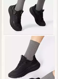 Li-ning hombres mujeres SOFT GO MAX 2 zapatos para caminar COMFOAM Slip-on forro de tacón grueso Unisex deportes elegantes zapatos casuales AGLV001 - Eleganzie