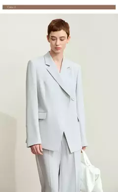 Amii minimalismo 2024 otoño nuevas Blazers mujeres con muescas calidad básica moda Chaqueta larga profesional ropa de mujer 12443051 - comprar en línea