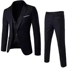 Trajes para boda para hombre, conjunto elegante de 3 piezas, 2 chaquetas, chaleco, pantalones, Blazers de lujo, traje Formal, moda clásica, traje completo 2025 on internet
