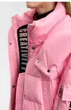 AMII-Chaqueta de plumón minimalista para mujer, Abrigo acolchado con tapa extraíble, grueso y cálido, ropa de moda para invierno, 2024, novedad de 12344192 - tienda en línea