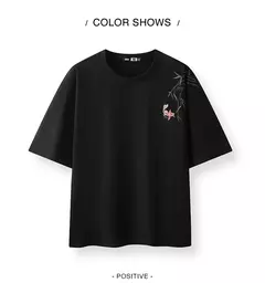 Semir-Camiseta de manga corta con estampado bordado para hombre, Top holgado de media manga con sensación fresca de verano para aspecto informal y elegante, 2025