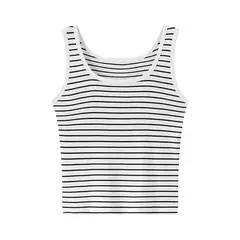 Imagen de Semir chaleco mujer recortado cuello en U capas 2025 novedad de verano sensación fresca Top ajustado elegante para trajes elegantes