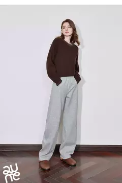 TOYOUTH pantalones de chándal informales de lana para mujer 2024 Otoño e Invierno nueva cintura elástica Ankela pantalones largos de plátano cálidos gruesos rojos - tienda en línea